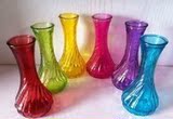 欧式田园彩色玻璃花瓶可插花当摆设工艺瓶香薰瓶小花瓶子装饰花瓶