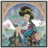 夕。绣▍十字绣图纸打印高质量 Dim 35206  Enchanting Geisha