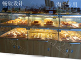 面包展示柜玻璃蛋糕面包架面包中岛柜面包柜台面包店货架展示柜