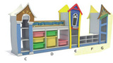 早教幼儿园亲子园儿童防火板整理收拾柜欧式造型玩具组合收纳柜O