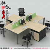 2人简约时尚办公桌椅/转角办公台/员工位卡座/组合办公桌Z-016