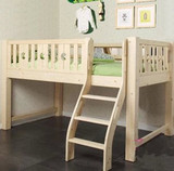 儿童床实木 护栏 幼儿园床半高床 小床 宜家单人床 儿童床上下床