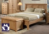简约美式红橡实木床1.8米1.5米定制美式乡村卧室榫卯结构实木家具