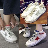 韩国星星鞋运动鞋女做旧五角星小脏鞋板鞋系带休闲鞋女透气小白鞋