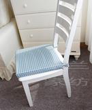 欧式简约现代蓝色格子海绵椅垫/坐垫/餐椅垫/海绵垫/座垫/椅背巾