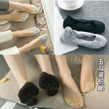 夏季超薄蕾丝袜子韩国女士花边硅胶防滑无痕船袜浅口短袜子隐形袜