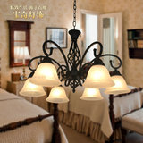 欧式吊灯美式简约复古创意灯具简约地中海客厅餐厅灯卧室灯具朝下