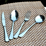 KUKOO西餐餐具 不锈钢刀叉勺子三件 牛排刀叉两件套 欧式套装