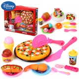 迪士尼儿童披萨生日蛋糕汉堡切切乐玩具套装男女孩过家家厨房做饭