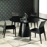 烤漆餐桌椅胡桃色洽谈桌白色圆桌黑色橡木贴皮餐桌八人桌特价餐台