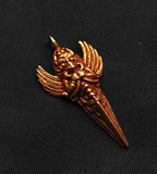 黑氆氇*西藏印度尼泊尔民族—铜鎏金大鹏金翅鸟降魔杵普巴吊坠