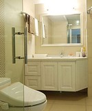 地中海简约新款橡木浴室柜实木洗手台卫浴柜1米人造石台面
