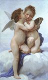 品艺轩 ★装饰画 古典人物喷绘写真 布格罗油画 天使吻W841