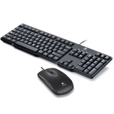 罗技 MK100 二代 防水键鼠套装 有线键盘鼠标套装 键盘PS/2