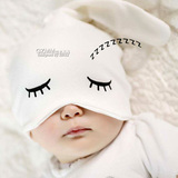 2个包邮新生婴儿纯棉帽子可爱搞怪胎宝宝帽睡眠套头帽子双层加厚