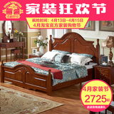 美式全实木床柏木家具双人白色储物1.5高箱1.8米成人婚床现代中式