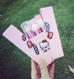 包邮新品Hellokitty8八件套粉化妆刷套装收纳盒创意便携彩妆工具