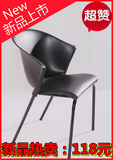 现代时尚简约餐椅塑料椅镂空椅电脑休闲办公接待椅大师设计艺术椅
