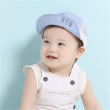 夏天宝宝帽儿童遮阳帽鸭舌棒球帽子婴儿女男童0-1-2岁网眼透气帽