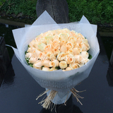 66朵香槟红玫瑰花束上海鲜花速递同城送花生日朋友情人节礼物预订