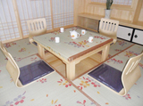 日式和室阳台阁楼实木榻榻米地台设计定制定做窗台桌椅储物室全套