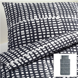 IKEA宜家代购比洛卡陆塔被套和枕套 单人双人床上用品 纯棉 格子