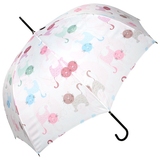 正品韩国Vogue 可爱猫咪自动长柄伞晴雨伞 甜美长把伞弯把 蘑菇伞