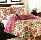 外贸出口美式纯棉韩国床上床盖用品绗缝被三件套欧式空调被夏凉被