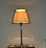 现代简约宜家双层罩玻璃布艺客厅卧室床头台灯创意时尚床头柜灯具