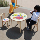 宜家出口实木儿童桌椅套装幼儿园宝宝游戏桌椅组合小孩手工游戏桌