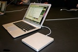 苹果Apple macbook air pro SATA串口光驱盒 USB外置吸入式光驱盒