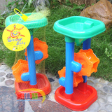 儿童沙滩玩具 双轮沙漏-漏斗浴室 洗澡玩水玩沙可玩决明子3c认证