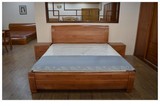 橡木床实木床橡胶木床 双人床 单人床1.5 1.8米床铺 现代中式家具