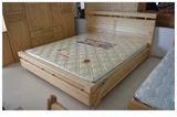 特价实木松木双人床 简约现代田园卧室家具 1.8米床铺 高箱储物床