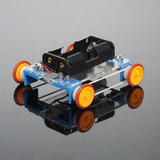 diy玩具车制作 比赛模型车 四驱玩具车 拼装小车 益智 新奇特玩具