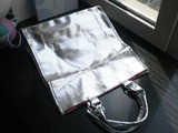 海鑫家自然堂专柜赠品包正品 银色手拎兜/购物袋