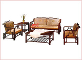 中式仿古明清古典实木古旧家具全榆木沙发茶几五件套客厅会客家具