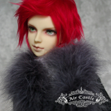 [现货]Air Castle 蓬松款 毛毛头 大红色 1/3 1/4 BJD 娃娃假发