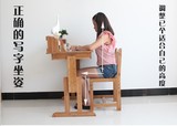 包邮楠竹实木学习桌书桌椅整套儿童写字桌学生桌椅套装楠竹学习桌