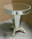 工厂直销 特价  时尚 玻璃 餐桌 现代 简约 圆桌 镜面家具 茶几