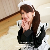 侍女犬夜叉巫女COS服装黑白色日本和服装咖啡厅lolita长袖女仆装