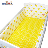 婴儿床围 夏季床上用品五件套宝宝床品纯棉可拆洗儿童床围床靠垫