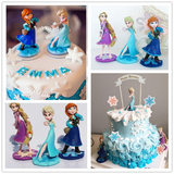 烘焙迷糊冰雪奇缘蛋糕装饰摆件用Elsa爱莎安娜艾莎娃娃公仔摆件