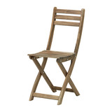 IKEA滋兹深圳宜家代购 阿霍蒙折叠椅, 灰褐色 实木椅子花园家具