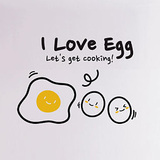 餐厅爱情个性橱柜厨房玻璃玄关防水卧室客厅墙贴纸贴画dw可爱蛋蛋