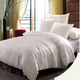 五星级酒店宾馆客房床上用品全棉贡缎加密加厚纯白色单个被单床单