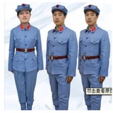 新款特价学生成人蓝军装八路军舞台演出服红军红卫兵表演服装