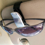 车用眼镜夹汽车 车载眼镜架夹支架眼镜盒卡片夹票据夹多用途S眼睛