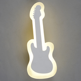 LED异形创意壁灯现代简约亚克力吉他儿童卧室床头走廊个性壁灯