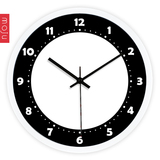 创意艺术时尚简约现代 黑色数字大号客厅 钟表时钟挂钟静音石英钟